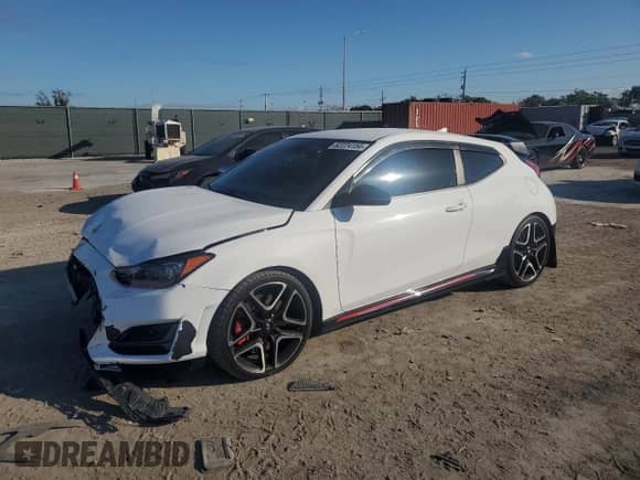2022 Hyundai Veloster with VIN KMHT36AH9NU012056, listed as a Copart auction lot 82224154 with 55,500 mi miles and Salvage title. Bid and sale history available at DreamBid. Image 1.