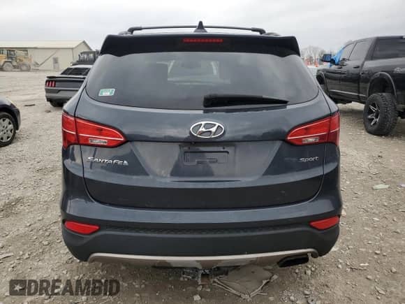 2015 Hyundai Santa Fe with VIN 5XYZU3LB2FG239529, listed as a Copart auction lot 43754655 with 105,442 mi miles and Salvage title. Bid and sale history available at DreamBid. Image 6.