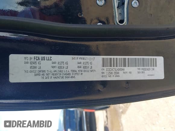 ✅ 2018 Dodge Charger R/T • VIN: 2C3CDXCT6JH205940 • Lot: 42227254. Wystawiony na IAAI z przebiegiem 82 475 mil. Bezpłatny archiwum sprzedaży aukcyjnych z USA i szczegółowy raport historii pojazdu na DreamBid. Zdjęcie 9.