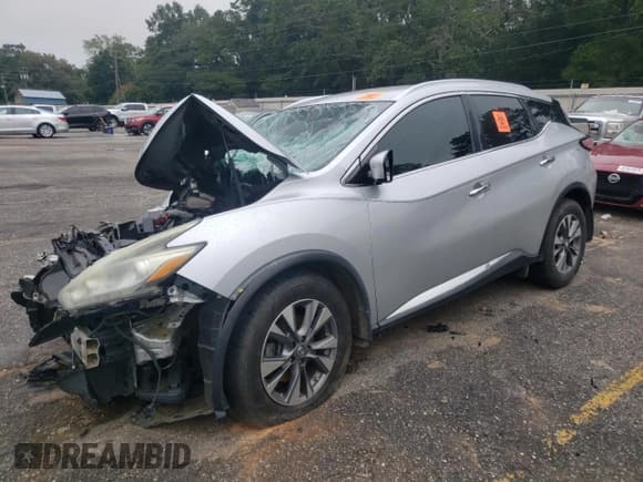 ✅ 2015 Nissan Murano S • VIN: 5N1AZ2MG0FN227421 • Lot: 66236515. Listed on Copart with 136,604 mi. Free auction sales archive from the USA and detailed vehicle history report at DreamBid. Image 1.