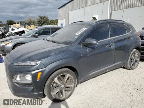 ✅ 2018 Hyundai Kona Ultimate • VIN: KM8K53A50JU174338 • Лот: 40540664. Опубликован ранее на Copart с пробегом 42 603 миль. Бесплатный доступ к архиву аукционных продаж из США и подробный отчёт об истории автомобиля на DreamBid. Изображение 1.