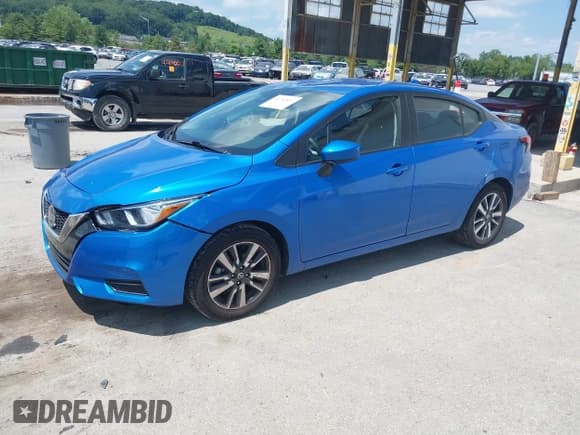 ✅ 2022 Nissan Versa SV • VIN: 3N1CN8EV7NL840193 • Lot: 42792437. Listed on IAAI with 55,793 mi. Free auction sales archive from the USA and detailed vehicle history report at DreamBid. Image 2.