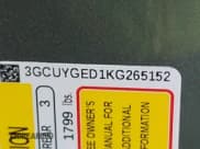 ✅ 2019 Chevrolet Silverado 1500 LTZ • VIN: 3GCUYGED1KG265152 • Lot: 42260338. Wystawiony na IAAI z przebiegiem 72 448 mil. Bezpłatny archiwum sprzedaży aukcyjnych z USA i szczegółowy raport historii pojazdu na DreamBid. Zdjęcie 9.