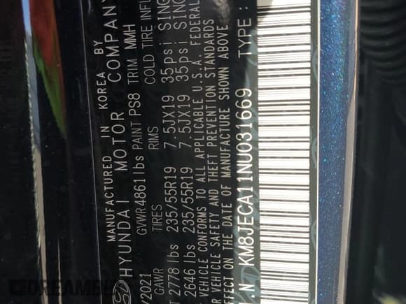 ✅ 2022 Hyundai Tucson Limited • VIN: KM8JECA11NU031669 • Lot: 76049044. Wystawiony na Copart z przebiegiem 29 520 mil. Bezpłatny archiwum sprzedaży aukcyjnych z USA i szczegółowy raport historii pojazdu na DreamBid. Zdjęcie 15.