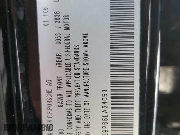 ✅ 2005 Porsche Cayenne • VIN: WP1AA29P65LA24059 • Лот: 57484235. Опубликован ранее на Copart с пробегом Не указан. Бесплатный доступ к архиву аукционных продаж из США и подробный отчёт об истории автомобиля на DreamBid. Изображение 13.