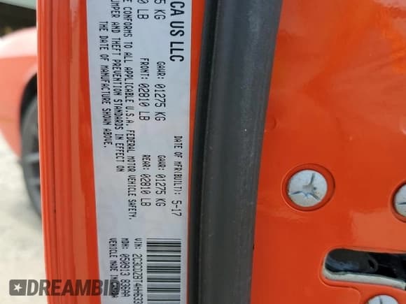 ✅ 2017 Dodge Challenger R/T • VIN: 2C3CDZBT4HH633206 • Lot: 67992673. Wystawiony na Copart z przebiegiem 51 494 mil. Bezpłatny archiwum sprzedaży aukcyjnych z USA i szczegółowy raport historii pojazdu na DreamBid. Zdjęcie 14.