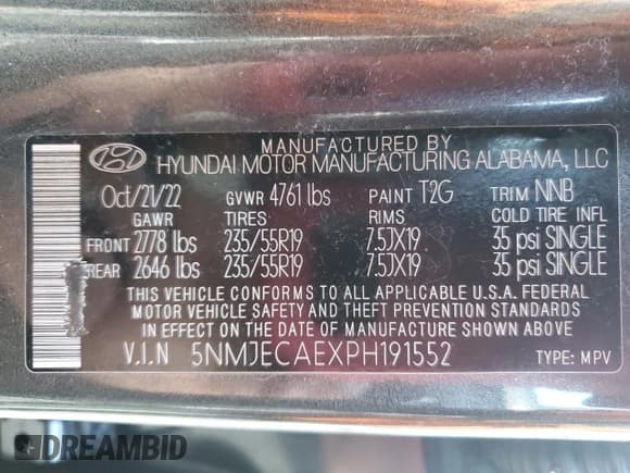 ✅ 2023 Hyundai Tucson Limited • VIN: 5NMJECAEXPH191552 • Lot: 75181734. Wystawiony na Copart z przebiegiem 32 302 mil. Bezpłatny archiwum sprzedaży aukcyjnych z USA i szczegółowy raport historii pojazdu na DreamBid. Zdjęcie 14.