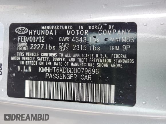 ✅ 2013 Hyundai Genesis Coupe Premium • VIN: KMHHT6KD6DU079696 • Lot: 54693345. Wystawiony na Copart z przebiegiem 120 628 mil. Bezpłatny archiwum sprzedaży aukcyjnych z USA i szczegółowy raport historii pojazdu na DreamBid. Zdjęcie 12.