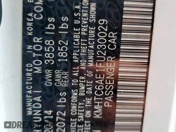 2015 Hyundai Veloster Turbo с VIN KMHTC6AE1FU230029, выставлен на аукционе Copart как лот 60916295 с пробегом 121 447 миль миль и Чистый • Clean title. История ставок и продаж доступна на DreamBid. Изображение 12.