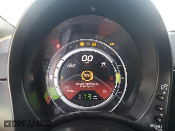 ✅ 2015 FIAT 500e • VIN: 3C3CFFGE5FT585755 • Lot: 51101515. Listed on Copart with 73,342 mi. Free auction sales archive from the USA and detailed vehicle history report at DreamBid. Image 8.