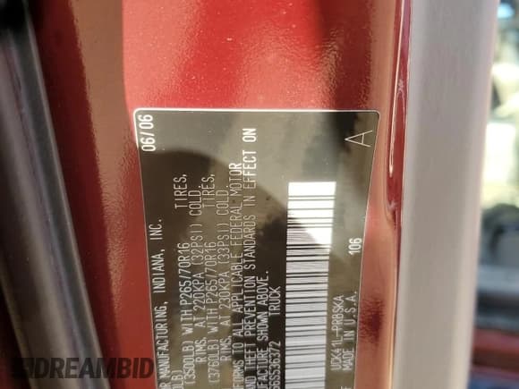 ✅ 2006 Toyota Tundra SR5 • VIN: 5TBDT44166S536372 • Lot: 85394165. Listed on Copart with 176,108 mi. Free auction sales archive from the USA and detailed vehicle history report at DreamBid. Image 12.