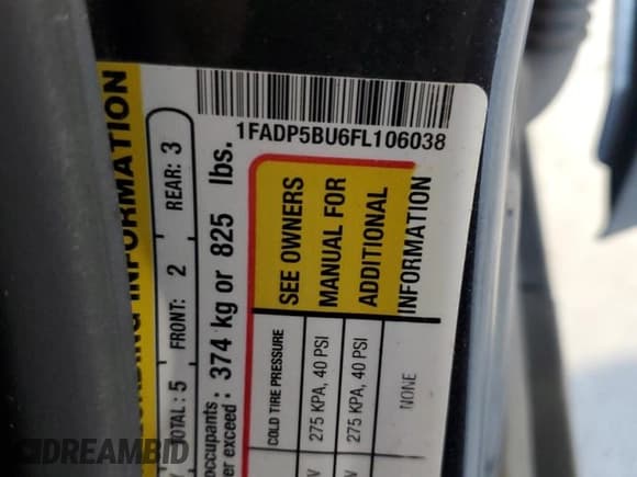 ✅ 2015 Ford C-Max SEL • VIN: 1FADP5BU6FL106038 • Лот: 92503055. Опубликован ранее на Copart с пробегом 76 243 миль. Бесплатный доступ к архиву аукционных продаж из США и подробный отчёт об истории автомобиля на DreamBid. Изображение 12.