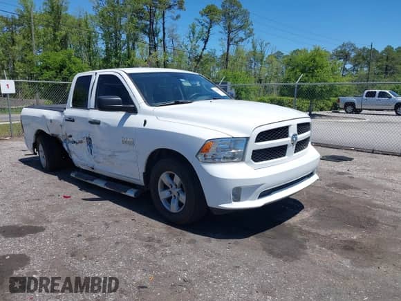 2018 Ram 1500 Tradesman with VIN 1C6RR6FG6JS341159, listed as a IAAI auction lot 42046090 with 108,083 mi miles and . Bid and sale history available at DreamBid. Image 1.