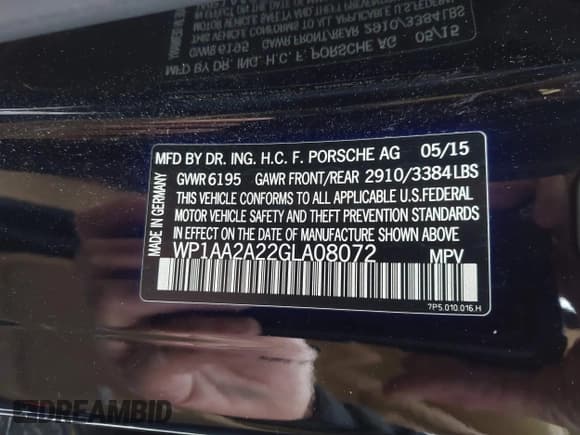 ✅ 2016 Porsche Cayenne • VIN: WP1AA2A22GLA08072 • Lot: 43574407. Wystawiony na IAAI z przebiegiem 139 768 mil. Bezpłatny archiwum sprzedaży aukcyjnych z USA i szczegółowy raport historii pojazdu na DreamBid. Zdjęcie 9.
