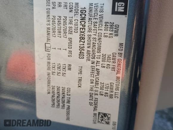 ✅ 2011 Chevrolet Silverado 1500 Work Truck • VIN: 1GCNCPEX6BZ136403 • Lot: 92999815. Wystawiony na Copart z przebiegiem 88 382 mil. Bezpłatny archiwum sprzedaży aukcyjnych z USA i szczegółowy raport historii pojazdu na DreamBid. Zdjęcie 12.