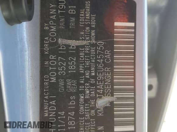 2014 Hyundai Accent GLS z VIN KMHCT4AE9EU645750, wystawiony jako Copart lot #82669975 z przebiegiem 209 682 mil mil oraz Czysty tytuł • Clean title. Historia ofert i sprzedaży dostępna na DreamBid. Obrazek 12.