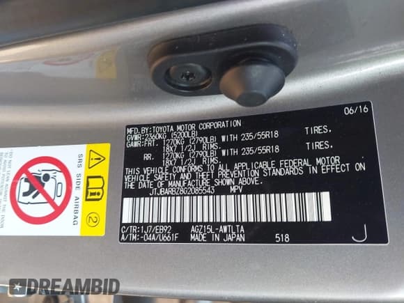 ✅ 2016 Lexus NX 200t • VIN: JTJBARBZ8G2085543 • Лот: 43249314. Опубликован ранее на IAAI с пробегом 134 375 миль. Бесплатный доступ к архиву аукционных продаж из США и подробный отчёт об истории автомобиля на DreamBid. Изображение 9.