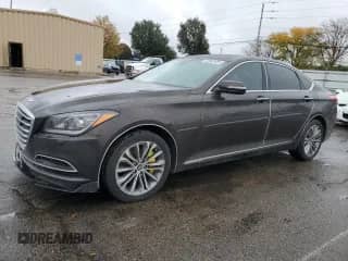 2015 Hyundai Genesis 3.8L with VIN KMHGN4JE9FU047199, listed as a Copart auction lot 82009455 with Not provided miles and Salvage title. Bid and sale history available at DreamBid. Image 1.