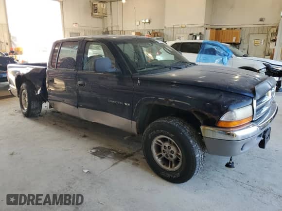 2000 Dodge Dakota Sport with VIN 1B7GG2AN8YS722350, listed as a Copart auction lot 69377984 with 199,883 mi miles and Salvage title. Bid and sale history available at DreamBid. Image 4.