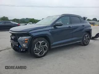 ✅ 2025 Hyundai Kona N Line S • VIN: KM8HB3A38SU189625 • Lot: 57404085. Listed on Copart with 7,359 mi. Free auction sales archive from the USA and detailed vehicle history report at DreamBid. Image 1.