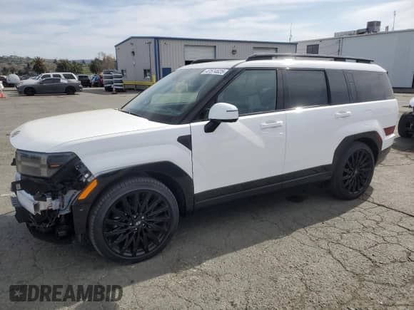 2025 Hyundai Santa Fe Calligraphy с VIN 5NMP5DGL7SH081587, выставлен на аукционе Copart как лот 47574625 с пробегом 5 640 миль миль и Списание • Salvage title. История ставок и продаж доступна на DreamBid. Изображение 1.