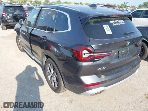 ✅ 2024 BMW X3 sDrive30i • VIN: WBX47DP05RN309735 • Lot: 43176840. Listed on IAAI with 10,302 mi. Free auction sales archive from the USA and detailed vehicle history report at DreamBid. Image 3.