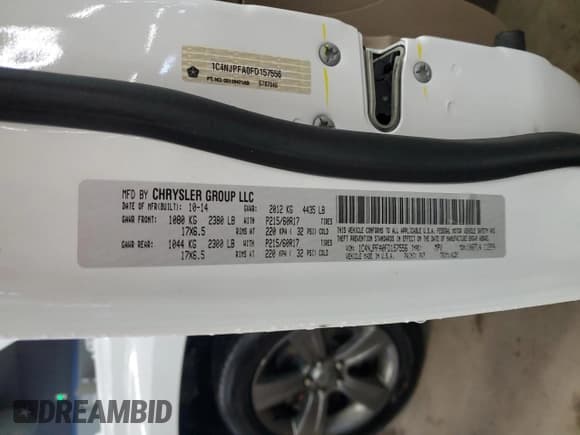 ✅ 2015 Jeep Patriot High Altitude • VIN: 1C4NJPFA0FD157556 • Lot: 55453425. Listed on Copart with 97,409 mi. Free auction sales archive from the USA and detailed vehicle history report at DreamBid. Image 14.