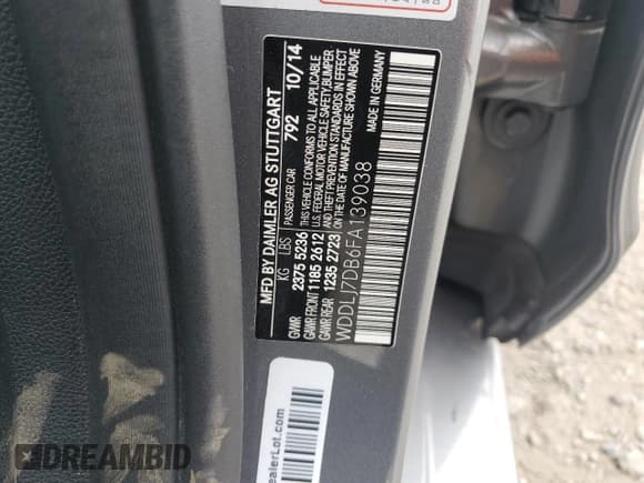 ✅ 2015 Mercedes-Benz CLS 550 • VIN: WDDLJ7DB6FA139038 • Лот: 59001645. Опубликован ранее на Copart с пробегом 46 084 миль. Бесплатный доступ к архиву аукционных продаж из США и подробный отчёт об истории автомобиля на DreamBid. Изображение 12.