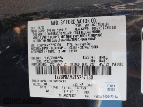 2014 Ford Mustang V6 с VIN 1ZVBP8AM2E5247130, выставлен на аукционе IAAI как лот 43260987 с пробегом 88 623 миль миль и . История ставок и продаж доступна на DreamBid. Изображение 9.