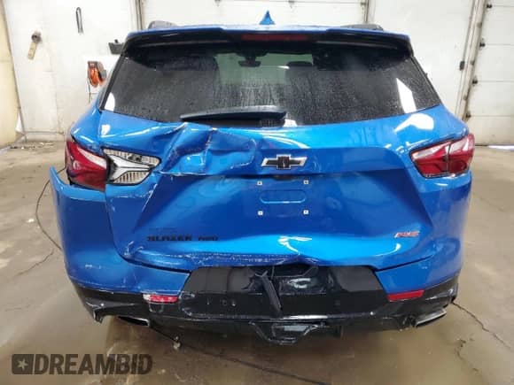 2020 Chevrolet Blazer RS with VIN 3GNKBKRS6LS665170, listed as a Copart auction lot 67457114 with 55,261 mi miles and Non repairable. Bid and sale history available at DreamBid. Image 6.