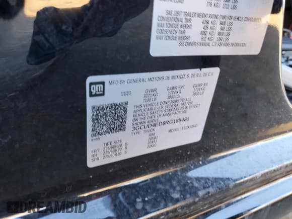 ✅ 2024 Chevrolet Silverado 1500 • VIN: 3GCUD4ED8RG185481 • Лот: 87740895. Опубликован ранее на Copart с пробегом Не указан. Бесплатный доступ к архиву аукционных продаж из США и подробный отчёт об истории автомобиля на DreamBid. Изображение 13.