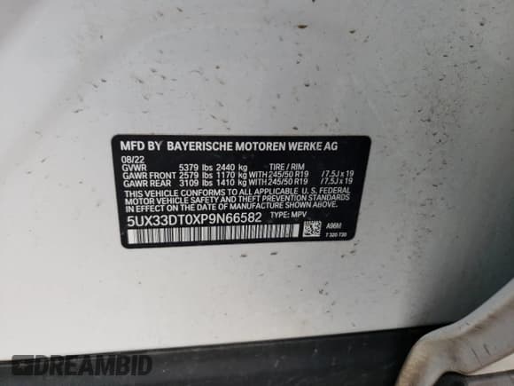 ✅ 2023 BMW X4 xDrive30i • VIN: 5UX33DT0XP9N66582 • Lot: 41864103. Wystawiony na Copart z przebiegiem 10 164 mil. Bezpłatny archiwum sprzedaży aukcyjnych z USA i szczegółowy raport historii pojazdu na DreamBid. Zdjęcie 12.