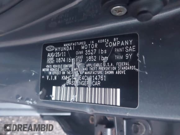 ✅ 2012 Hyundai Accent GLS • VIN: KMHCT4AE4CU114761 • Лот: 43552545. Опубликован ранее на IAAI с пробегом Не указан. Бесплатный доступ к архиву аукционных продаж из США и подробный отчёт об истории автомобиля на DreamBid. Изображение 9.