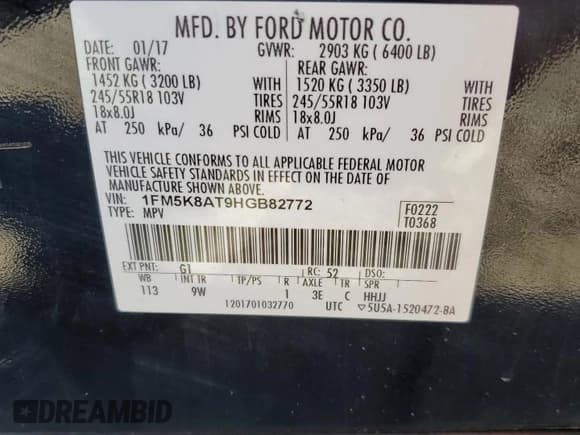 ✅ 2017 Ford Police Interceptor Utility • VIN: 1FM5K8AT9HGB82772 • Лот: 72548344. Опубликован ранее на Copart с пробегом 157 268 миль. Бесплатный доступ к архиву аукционных продаж из США и подробный отчёт об истории автомобиля на DreamBid. Изображение 13.