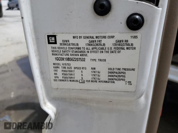 ✅ 2006 Chevrolet Silverado 1500 LT2 • VIN: 1GCEK19B56Z207532 • Лот: 54213065. Опубликован ранее на Copart с пробегом 175 177 миль. Бесплатный доступ к архиву аукционных продаж из США и подробный отчёт об истории автомобиля на DreamBid. Изображение 12.