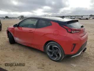 2020 Hyundai Veloster Turbo R-Spec z VIN KMHTH6AB4LU028353, wystawiony jako Copart lot #85443674 z przebiegiem Nie podano mil oraz Szkoda całkowita • Salvage title. Historia ofert i sprzedaży dostępna na DreamBid. Obrazek 2.
