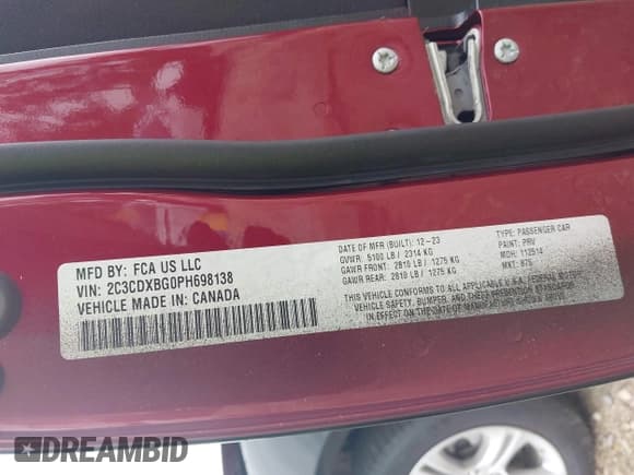 ✅ 2023 Dodge Charger SXT • VIN: 2C3CDXBG0PH698138 • Лот: 42832316. Опубликован ранее на IAAI с пробегом 26 799 миль. Бесплатный доступ к архиву аукционных продаж из США и подробный отчёт об истории автомобиля на DreamBid. Изображение 9.