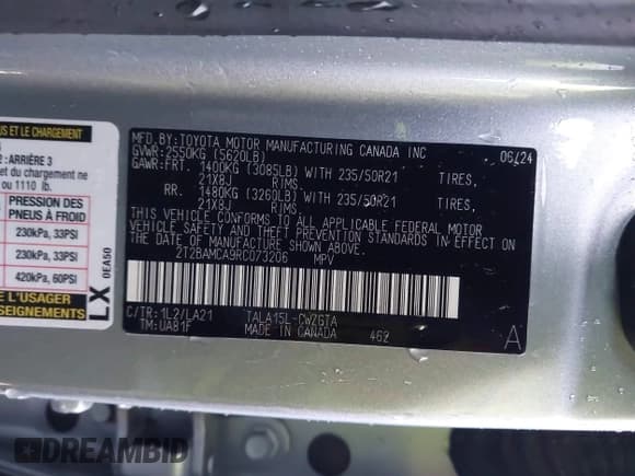 ✅ 2024 Lexus RX 350 Premium Plus • VIN: 2T2BAMCA9RC073206 • Lot: 43679898. Wystawiony na IAAI z przebiegiem 7 450 mil. Bezpłatny archiwum sprzedaży aukcyjnych z USA i szczegółowy raport historii pojazdu na DreamBid. Zdjęcie 9.