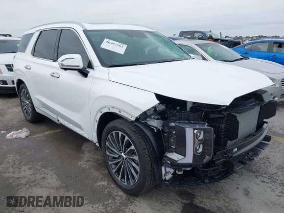✅ 2025 Hyundai Palisade Calligraphy • VIN: KM8R74GE5SU855568 • Лот: 40997562. Опубликован ранее на IAAI с пробегом 436 миль. Бесплатный доступ к архиву аукционных продаж из США и подробный отчёт об истории автомобиля на DreamBid. Изображение 1.