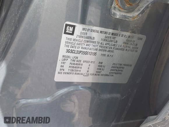 ✅ 2009 Saturn VUE XE • VIN: 3GSCL33P29S613195 • Lot: 41679627. Wystawiony na IAAI z przebiegiem 162 185 mil. Bezpłatny archiwum sprzedaży aukcyjnych z USA i szczegółowy raport historii pojazdu na DreamBid. Zdjęcie 9.