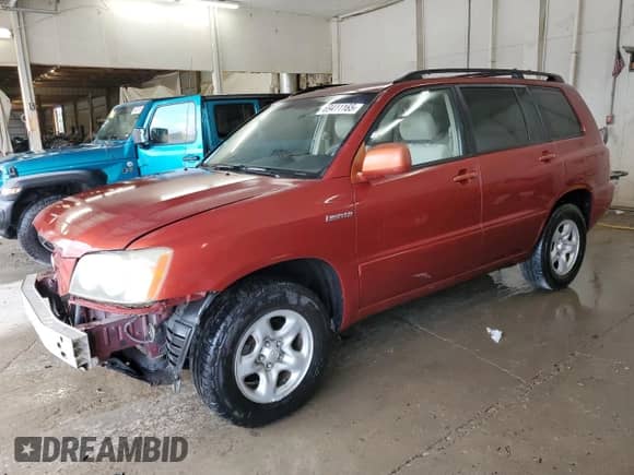 2003 Toyota Highlander z VIN JTEGD21AX30068859, wystawiony jako Copart lot #69411165 z przebiegiem 144 116 mil mil oraz Szkoda całkowita • Salvage title. Historia ofert i sprzedaży dostępna na DreamBid. Obrazek 1.