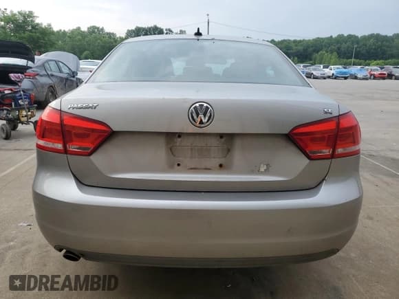 ✅ 2012 Volkswagen Passat SE • VIN: 1VWBP7A3XCC019418 • Lot: 60668585. Listed on Copart with 158,157 mi. Free auction sales archive from the USA and detailed vehicle history report at DreamBid. Image 6.