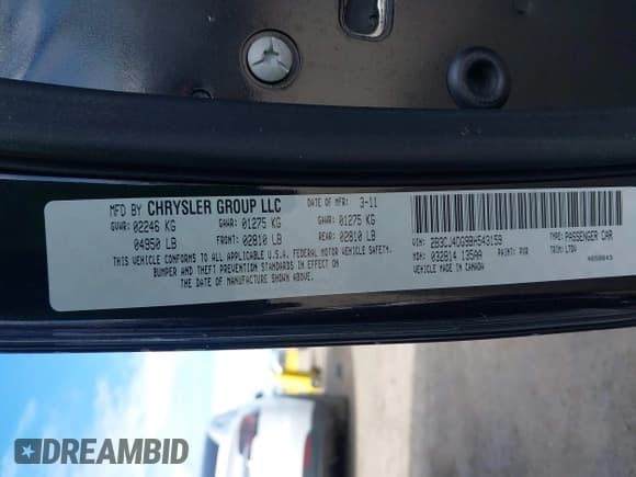 ✅ 2011 Dodge Challenger • VIN: 2B3CJ4DG9BH543159 • Lot: 41850958. Wystawiony na IAAI z przebiegiem 209 422 mil. Bezpłatny archiwum sprzedaży aukcyjnych z USA i szczegółowy raport historii pojazdu na DreamBid. Zdjęcie 9.