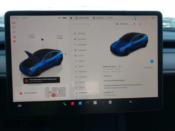 ✅ 2023 Tesla Model Y Long Range • VIN: 7SAYGDEE0PF929050 • Lot: 43544847. Listed on IAAI with 41,002 mi. Free auction sales archive from the USA and detailed vehicle history report at DreamBid. Image 7.