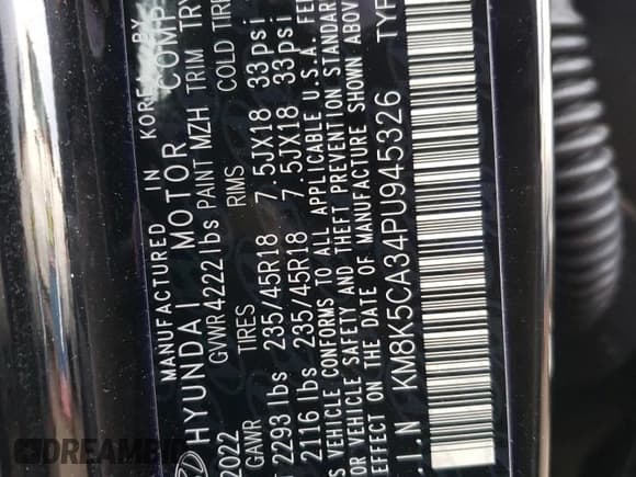 ✅ 2023 Hyundai Kona Limited • VIN: KM8K5CA34PU945326 • Лот: 41461234. Опубликован ранее на Copart с пробегом 12 726 миль. Бесплатный доступ к архиву аукционных продаж из США и подробный отчёт об истории автомобиля на DreamBid. Изображение 13.