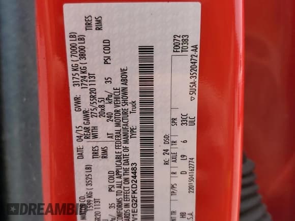 ✅ 2015 Ford F-150 XLT • VIN: 1FTEW1EG2FKD24483 • Лот: 60240215. Опубликован ранее на Copart с пробегом 216 105 миль. Бесплатный доступ к архиву аукционных продаж из США и подробный отчёт об истории автомобиля на DreamBid. Изображение 13.