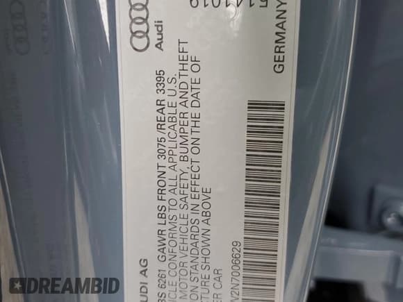 ✅ 2022 Audi e-tron GT Prestige • VIN: WAUEJBFW2N7006629 • Lot: 45069554. Wystawiony na Copart z przebiegiem 8 341 mil. Bezpłatny archiwum sprzedaży aukcyjnych z USA i szczegółowy raport historii pojazdu na DreamBid. Zdjęcie 13.