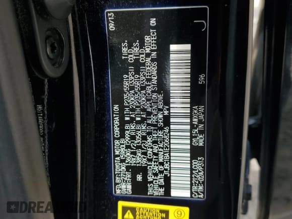 ✅ 2014 Lexus RX 450h • VIN: JTJBC1BA1E2068246 • Lot: 65006045. Wystawiony na Copart z przebiegiem 124 780 mil. Bezpłatny archiwum sprzedaży aukcyjnych z USA i szczegółowy raport historii pojazdu na DreamBid. Zdjęcie 13.