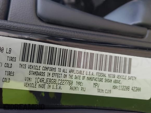✅ 2020 Jeep Grand Cherokee Limited • VIN: 1C4RJEBG8LC227760 • Лот: 43040572. Опубликован ранее на IAAI с пробегом 82 493 миль. Бесплатный доступ к архиву аукционных продаж из США и подробный отчёт об истории автомобиля на DreamBid. Изображение 9.