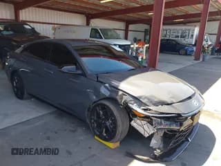 ✅ 2025 Hyundai Elantra N Line • VIN: KMHLR4DF1SU979866 • Lot: 42943488. Listed on IAAI with 5,077 mi. Free auction sales archive from the USA and detailed vehicle history report at DreamBid. Image 1.